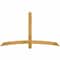 Ekena Millwork Bellingham Rough Sawn Timber Gable Bracket, Western Red Cedar, 72"W x 42"H x 2"D x 4"F, 14/12 Pitch GBW072X42X0204BEL00RWR - alternate 1